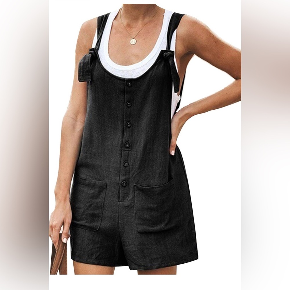 Women's Casual Summer Cotton Linen Overalls
